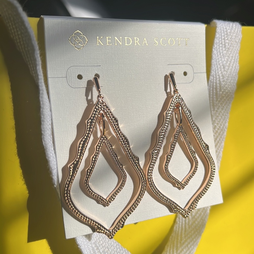Kendra Scott Simon Statement Earrings Rose Gold